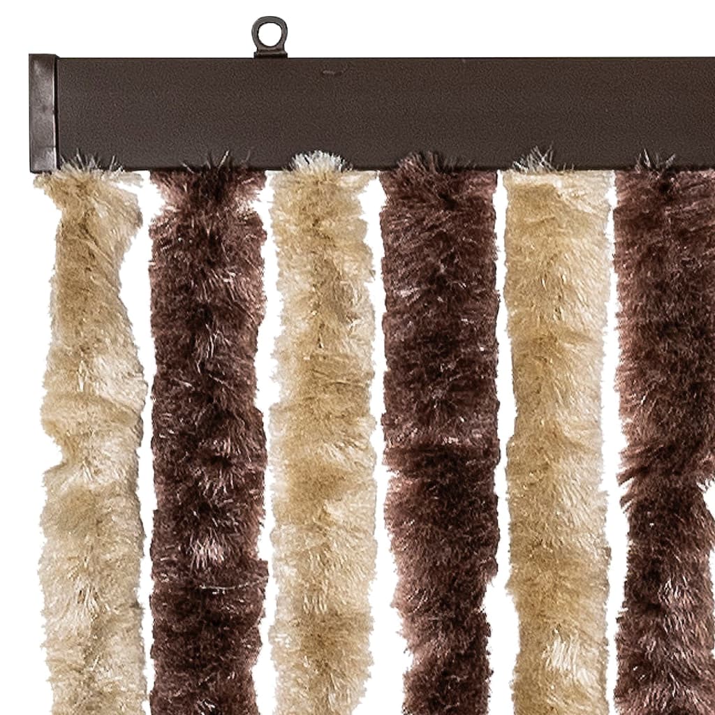 VidaXL Insektenschutz-Vorhang Beige und Hellbraun 90x200 cm Chenille