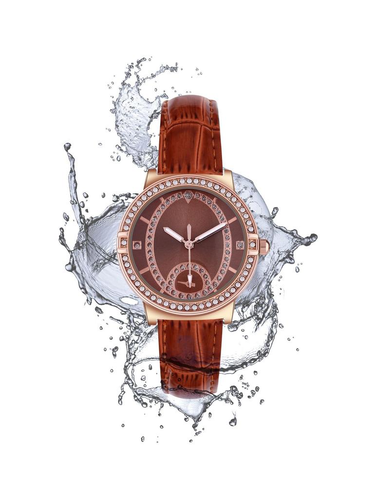 Fashion Light Luxury Leather Multi-Color Non-Waterproof Quartz Women'S Watch