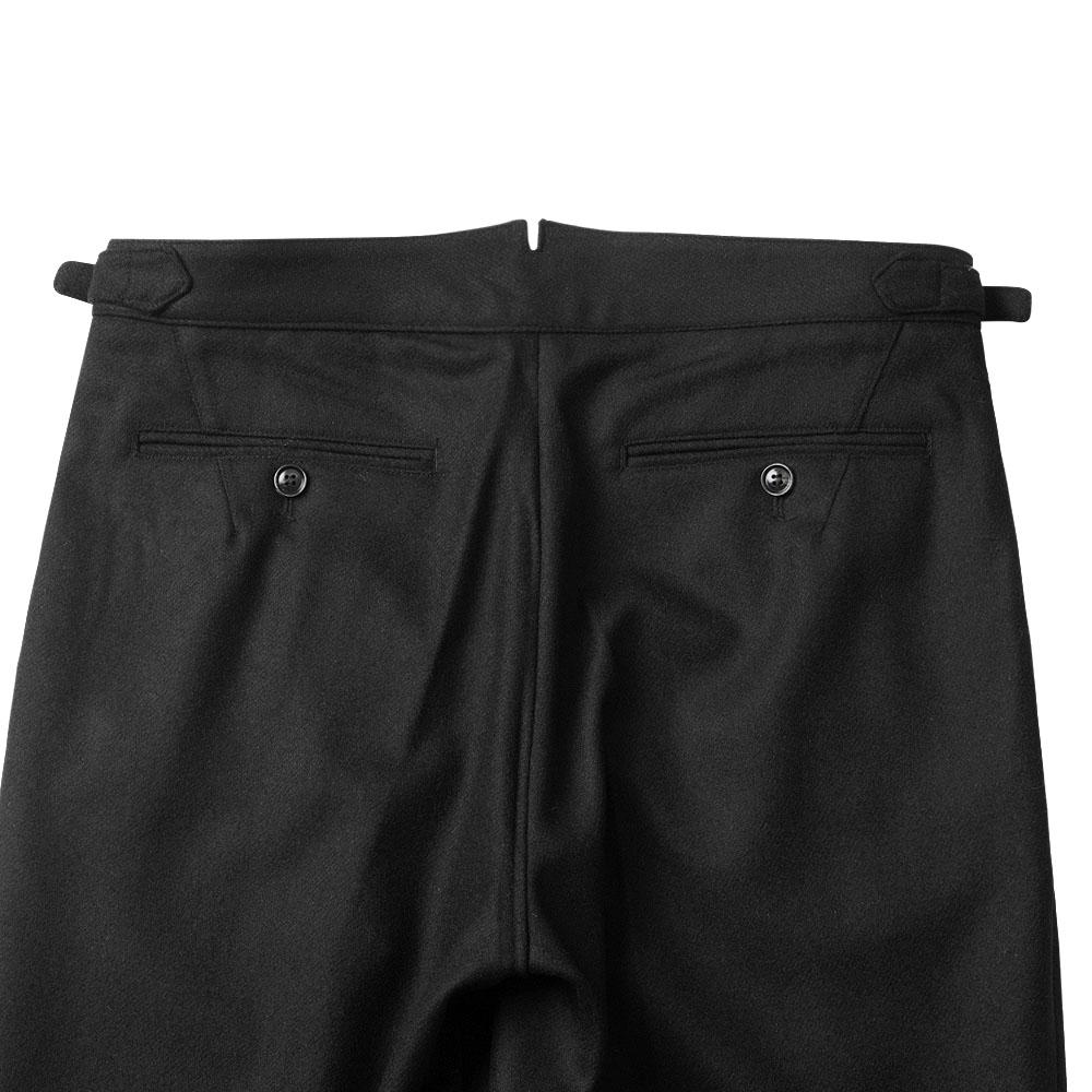 Solti W302 Reve Pleats Wool Trousers (Black)
