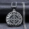 Mondknoten keltisch irisch Halsketten Edelstahl Hexenmond Amulett Schutz Kette Halskette Schmuck collier luna N8145S1