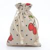 10pcs Cartoon Printing Multicolor Natural Cotton linen Wedding Children's Travel Supplies Cosmetic Sundries Storage gift Bags