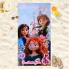 Princess Style Cartoon Printed Microfiber Beach Towel Soft Water Absorbent Bath Towel For Girls
