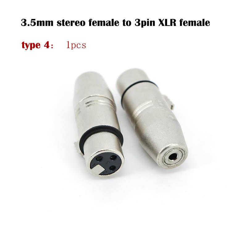 3 Pin xlr male Female Jack to 3.5mm Female & Male 1/8" TRS Mini Female Stereo Microphone Audio Adapter Converter Connector