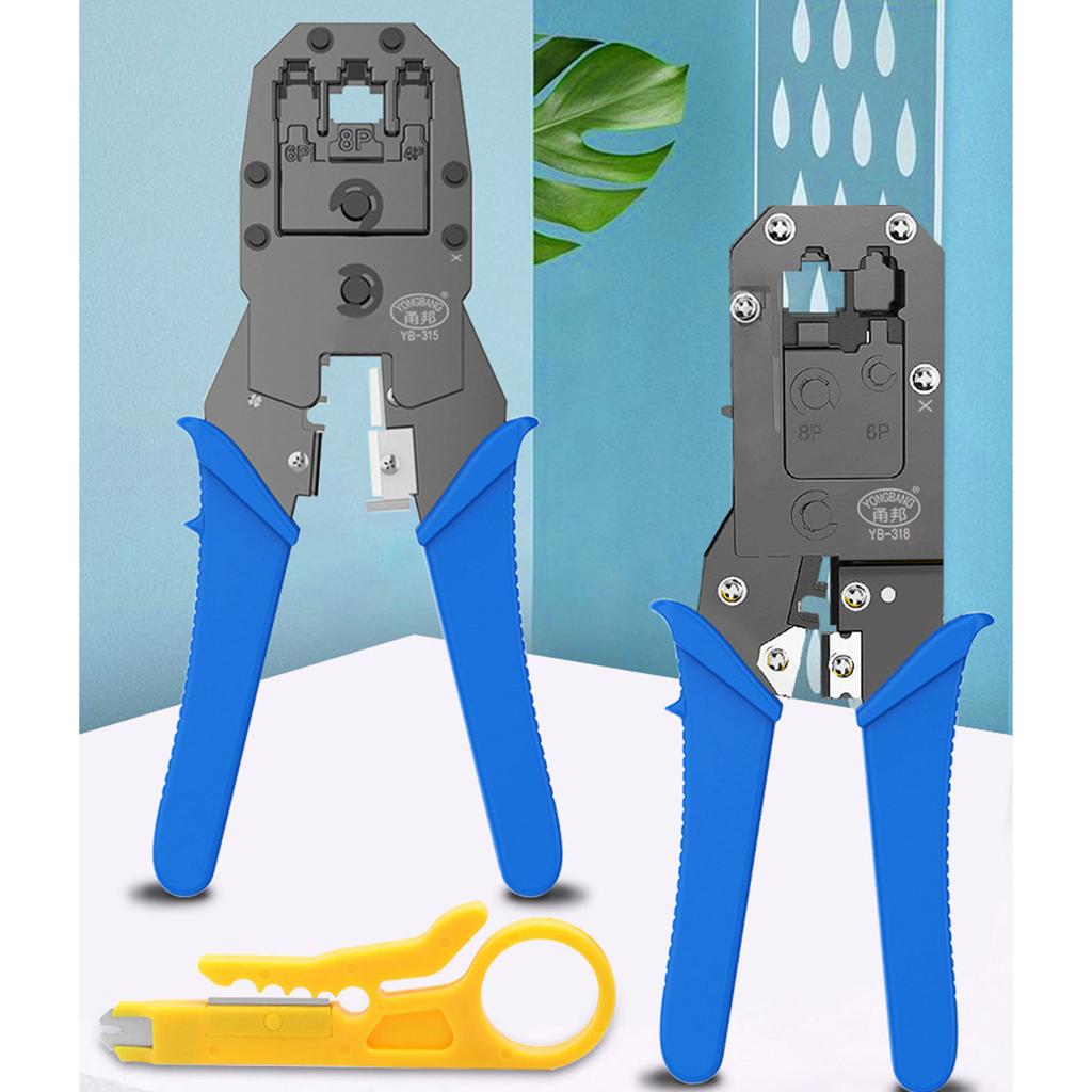 3 in 1 Crimping Tool For Cat5 Cat5e Cat6 Ethernet Cables With Steel Construction And Ergonomic Grip For RJ45 RJ11 Phone Cable Connectors
