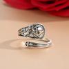 Boho Engraved Flower Flora Women Rings Ancient Vintage Finger Accessory For Party Daily Wear Personality Rings Female Jewelry