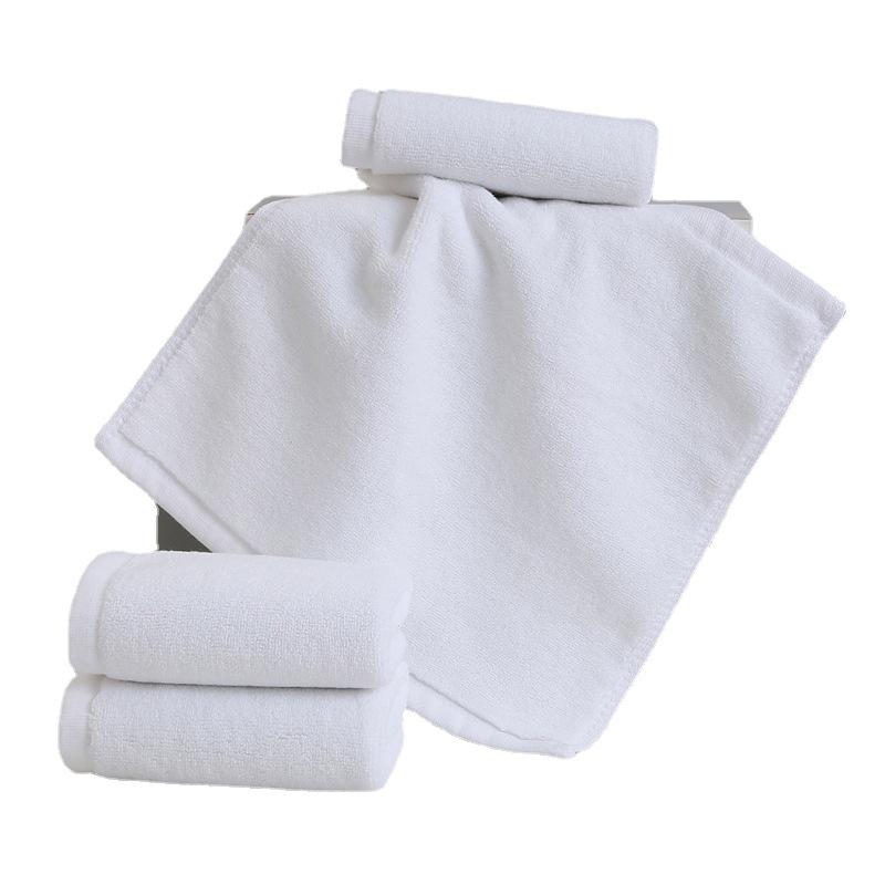 10pcs/Lot White Small Face Hand Towels Kitchen Hotel Restaurant Kindergarten Cotton Towel for Beauty Salon 27x27cm 25g gray