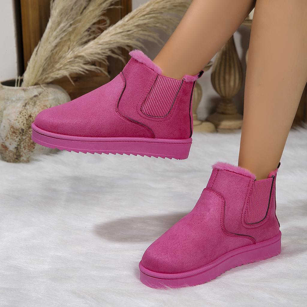 2024 Winter Women Snow Boots Plush Warm Non Slip Waterproof Ladies Flats Sneakers Casual Slip on Female Ankle Boots Botas Mujer