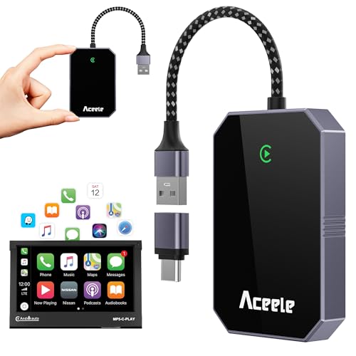 

Беспроводной CarPlay Адаптер беспроводного Apple CarPlay, 2,4 ГГц/5 ГГц, Wi-Fi и Bluetooth, Car Play A-Wireless Apple CarPlay чёрный