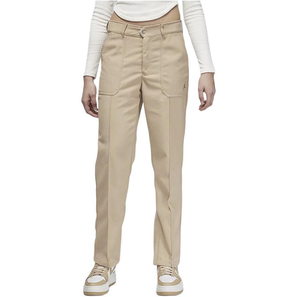 Jordan Solid Color Zipper Woven Casual Pants Women pants Legendary-Brown FN5447-244