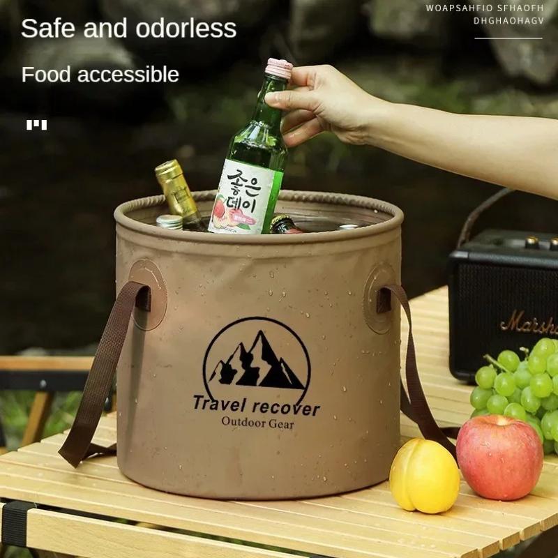 5L/10L Outdoor Multifunctional Bucket Collapsible Portable Travel Bucket Large Capacity Carrying Bucket Camping Fishing Bucket
