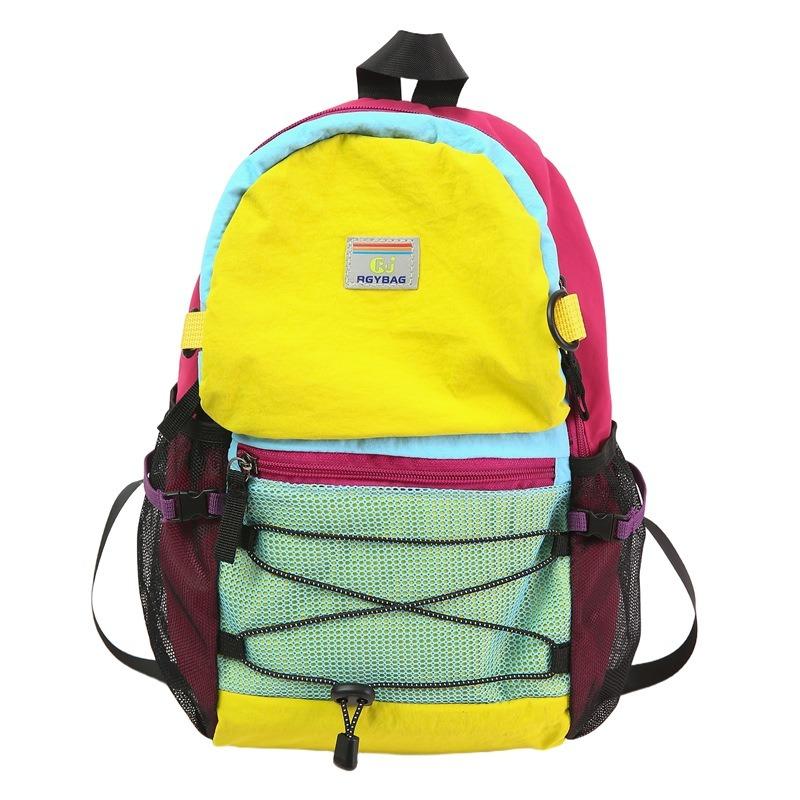 The New Schoolbag Is High-value, Fresh and Sweet Backpack, Couple Contrasting Color Splicing, Light and Large-capacity Backpack.