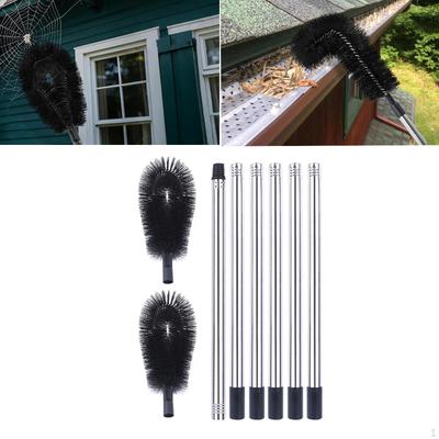 Rain Gutter Brush Cleaners Adjustable Length Ability To Easily Clear Portable Duster Cleaning