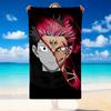 Quick Dry Beach Towel Jujutsu Kaisen Pattern, Lightweight Absorbent Towel for Pool Beach Vacation Use