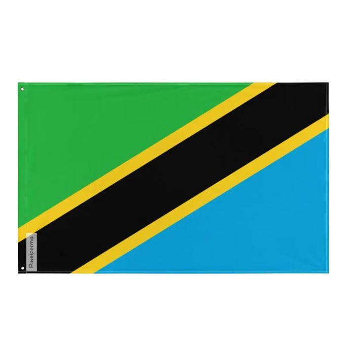 Drapeau - Multicolore - Tanzanie - 90 x 150 cm - Polyester - Recto/verso - Œillets en fer
