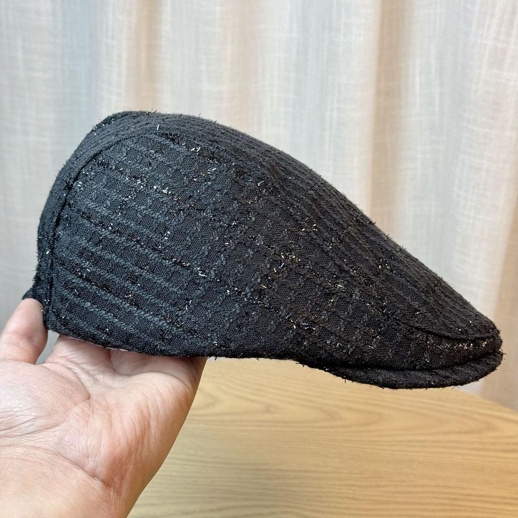 Autumn and Winter Korean Version Versatile Bright Silk Forward Hat Fashionable Casual Student Beret