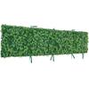 Artificial Plant Wall, 4 PCS 61 x 243.8 cm Artificial Boxwood Panels, Sun Protection Greenery Backdrop Privacy Hedge Fence, Fake Grass Screen for