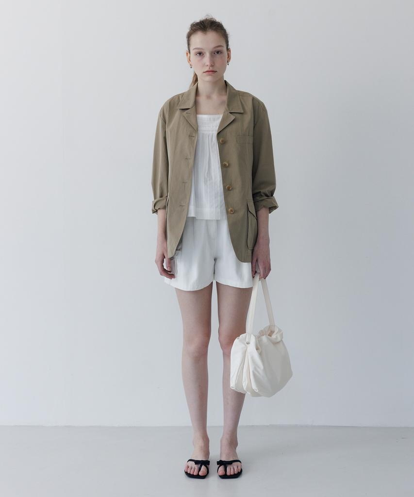 Ttudement Four Button Single Jacket Beige