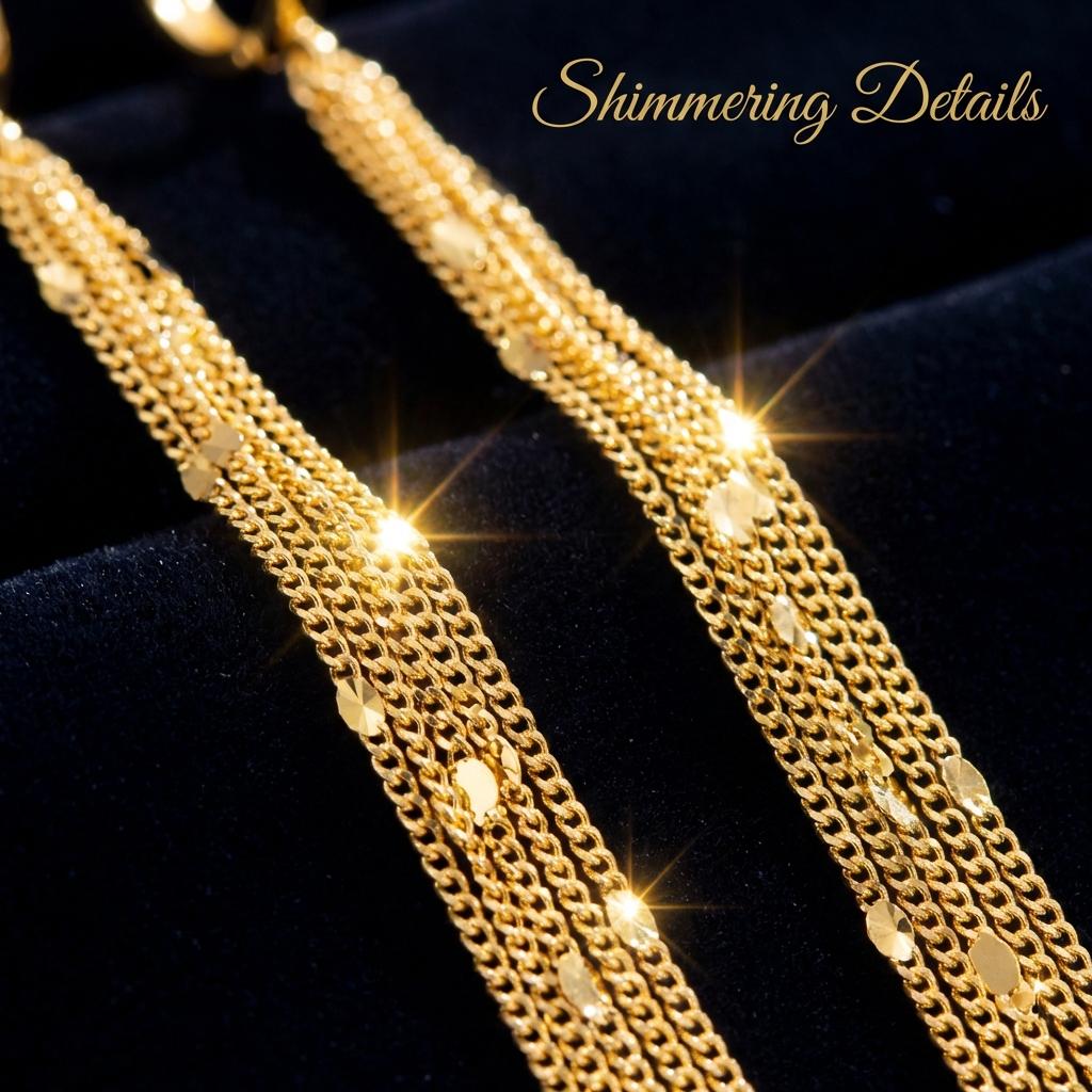 Shiny Long Tassel Glitter Drop Earrings for Women Gold Color Fashion Long Chain Metal Dangle Earring Wedding Party Jewelry