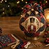 Festive Hanging Decor Craft Material Ball DIY Christmas Ornament Quilted Fabric Kit Patchwork Pack Retro
