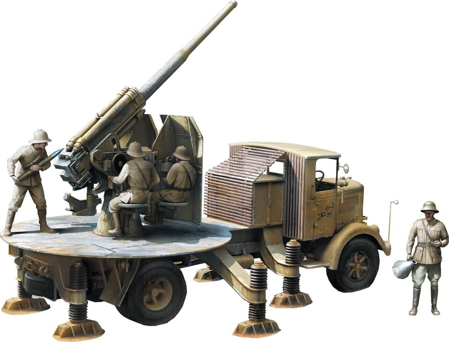 

IBG Италия Lancia 3Ro Тяжелый грузовик Gun Type 4 Фигурки в комплекте Пластиковая модель PB35066 1/35 Зенитная самоходная установка 90/53