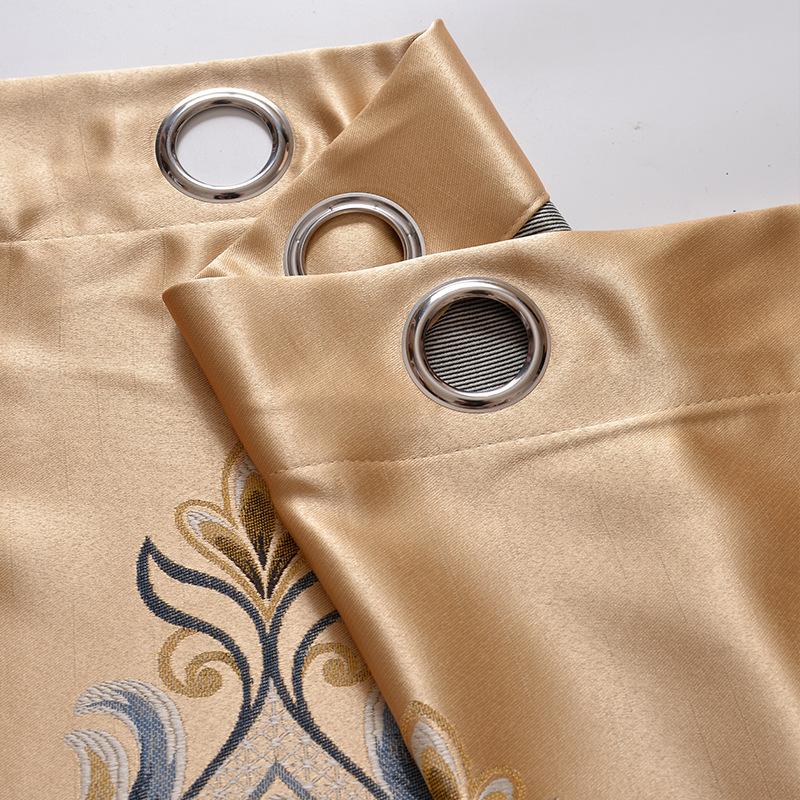 Cortinas Terminadas Cortinas Jacquard Tejidas de Estilo Europeo Cortinas Perforadas Cortinas Blackout