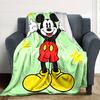 Mickey Mouse Celebration Flannel Blanket Super Soft Warm Cozy Blanket For Sofa Bed Office Travel Allseason Home Decor Gift
