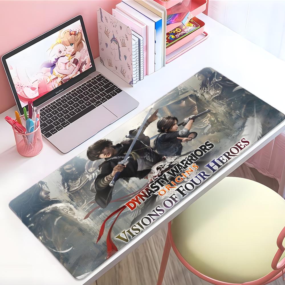 Cool Fighting Game Ddynasty Warriors Mouse Pad Large Thick Desk Pad Stitched Edges Gaming Mouse Mat For Pc