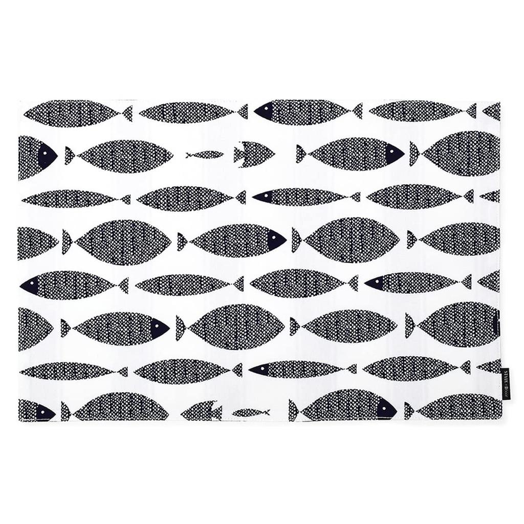 STIL Dekoration Set mit 2 wendbaren Baumwolle x Blaufisch Mittlere Platzsets, 100% (30cm 45cm), Design, W3100500,