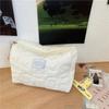 Flower Pattern Women Makeup Bag Cosmetic Bags Quilted Cotton Soft Makeup Case Pouch Zipper Large Travel Wash Pouch