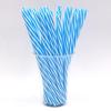 Thickened Two-Color Threaded Plastic Straws, 100-Pack