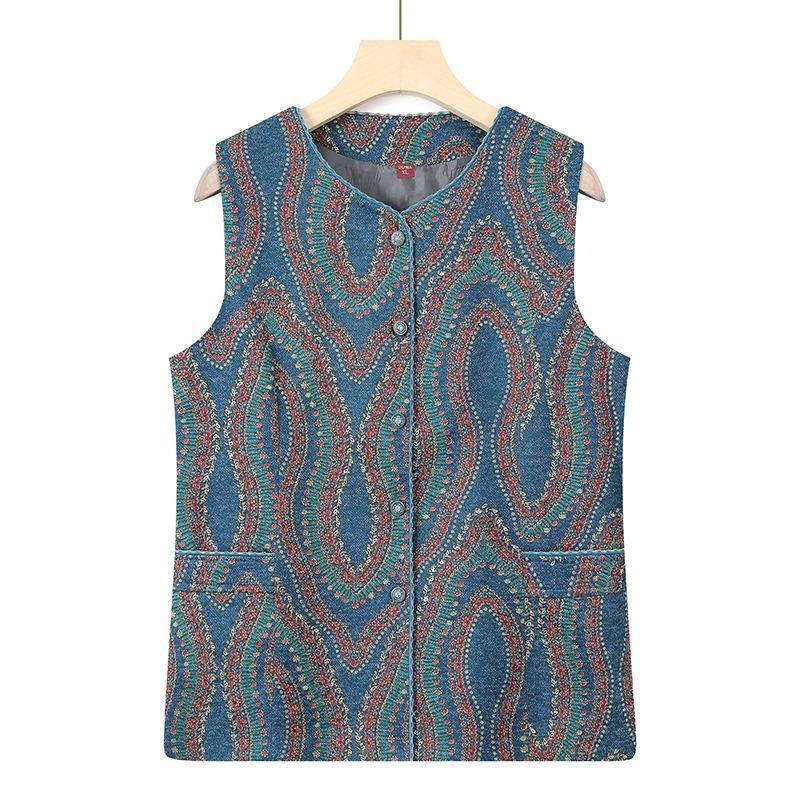 

Vest vest women s autumn vest jacket wife wearing vest 6XL (recommended 155-85kg) синій