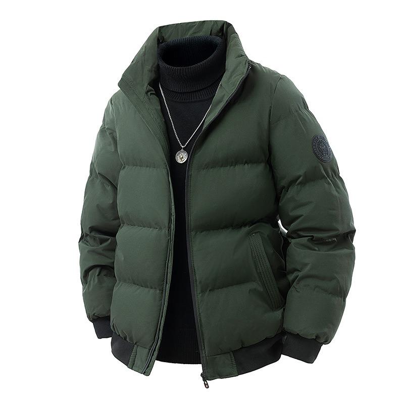 Padded-on Men's New Winter Thickened Jacket Padded Jacket Trendy Brand Autumn and Winter Hooded Short Tooling Bread Down Padded Jacket
