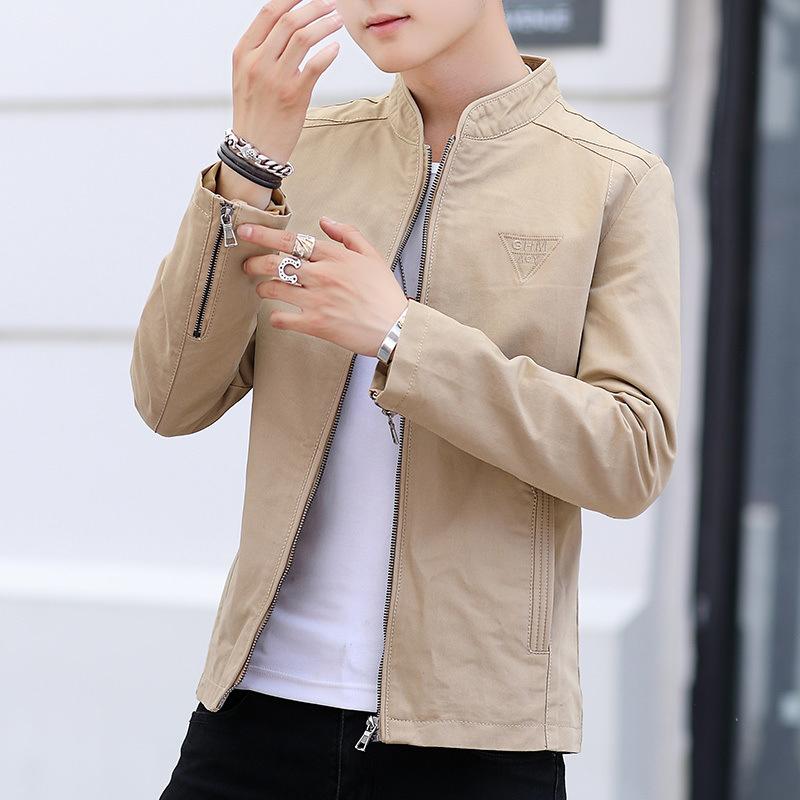 Men's Jackets Autumn and Winter New Korean Style Washed Jackets Casual Slim Handsome Clothes Thin Tops