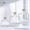 In-Stock Flat Square Glass Bottle for Reed Diffuser, Alcohol, Oil; Customizable with Silk Screen Printing & Ceramic Decal