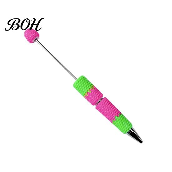 Beadable Ballpoint Pens DIY Pen, Colorful Fancy Beaded Crafting Gift for Students, Party Favors, Creative Office Supplies Novelty Rainbow