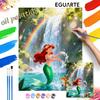 Digital Oil Painting Diy Oil Painting Mermaid Rainbow Waterfall Hand Painting Living Room Bedroom Decoration Painting