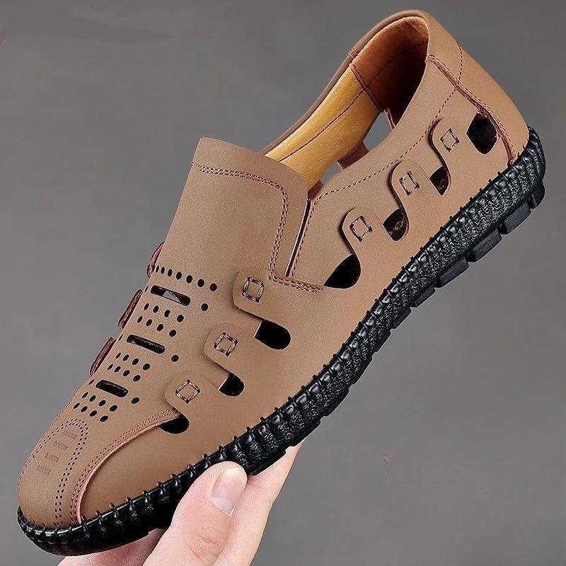 

Quick Drying Shoes for Men Soft Wear-resistant Hole Cheap Liquidation Clearance Sale Daily Use Original Comfortable Man Sandals 44