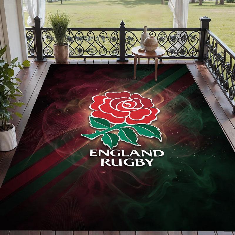 Soft Floor Carpet England Rugby Pattern Area Rug Decorative Mat For Home Room Decoration