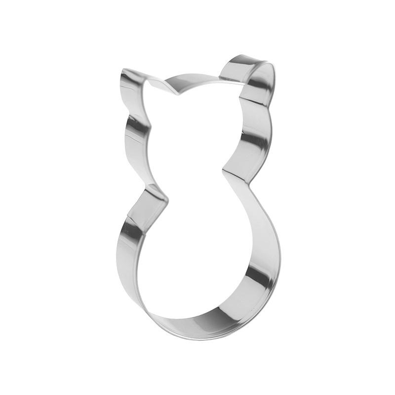 Stainless Steel Cat Cookie Cutter Set, 9-Piece DIY Embossed Baking Molds.