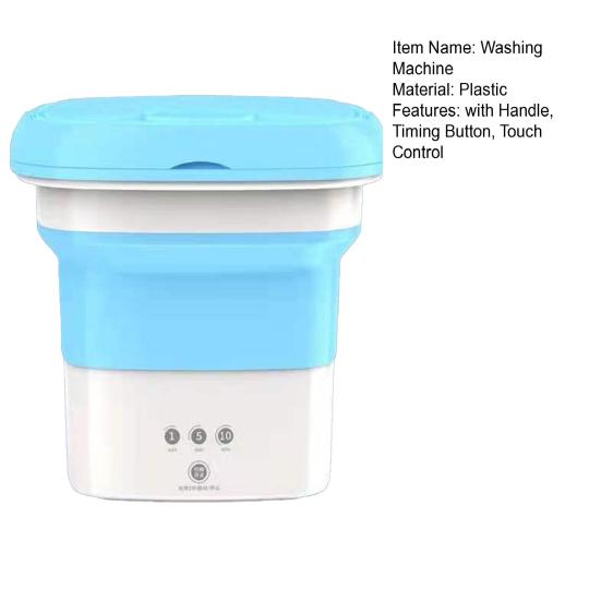 1 set mașină de spălat rufe Pliabil cu protecție oprită Accesoriu de călătorie portabil pentru spălat jucărie de plus pentru copii
