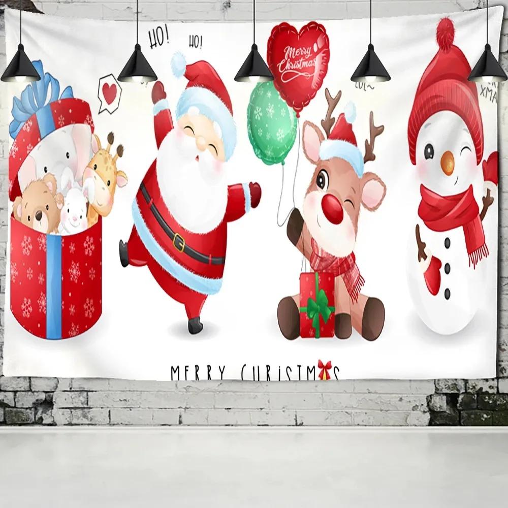 Christmas Theme Background Tapestry Living Room Sofa Home Decoration Christmas Gift