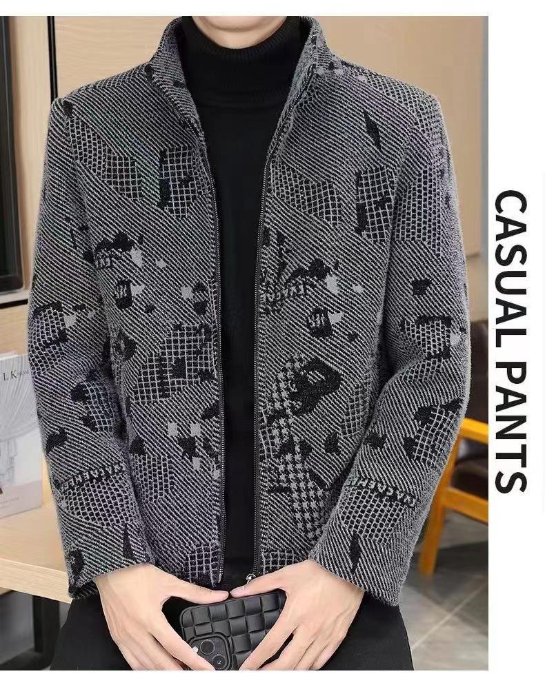 Men's High-End Thickened Woolen Jacket - Autumn/Winter 2025 Collection