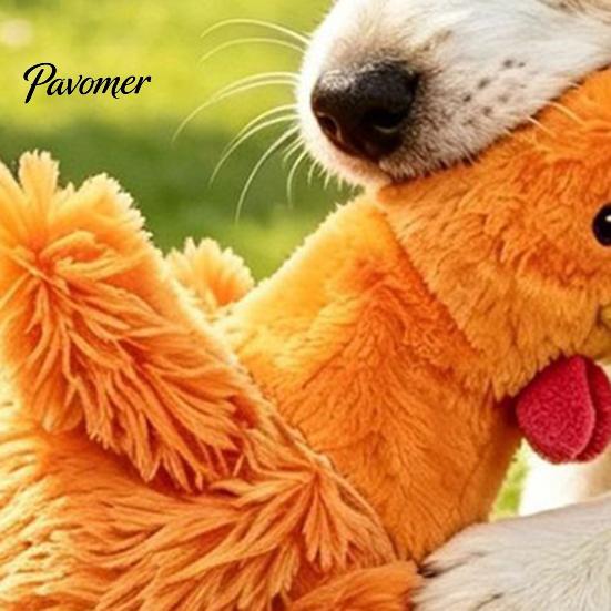 Anti Bite Plush Hen Toy Simulated Chicken Dog Toy, Squeaky Interactive Chew Sounding Toys with Crinkle Paper for Corgi, Durable Resistant Snuffle Pets