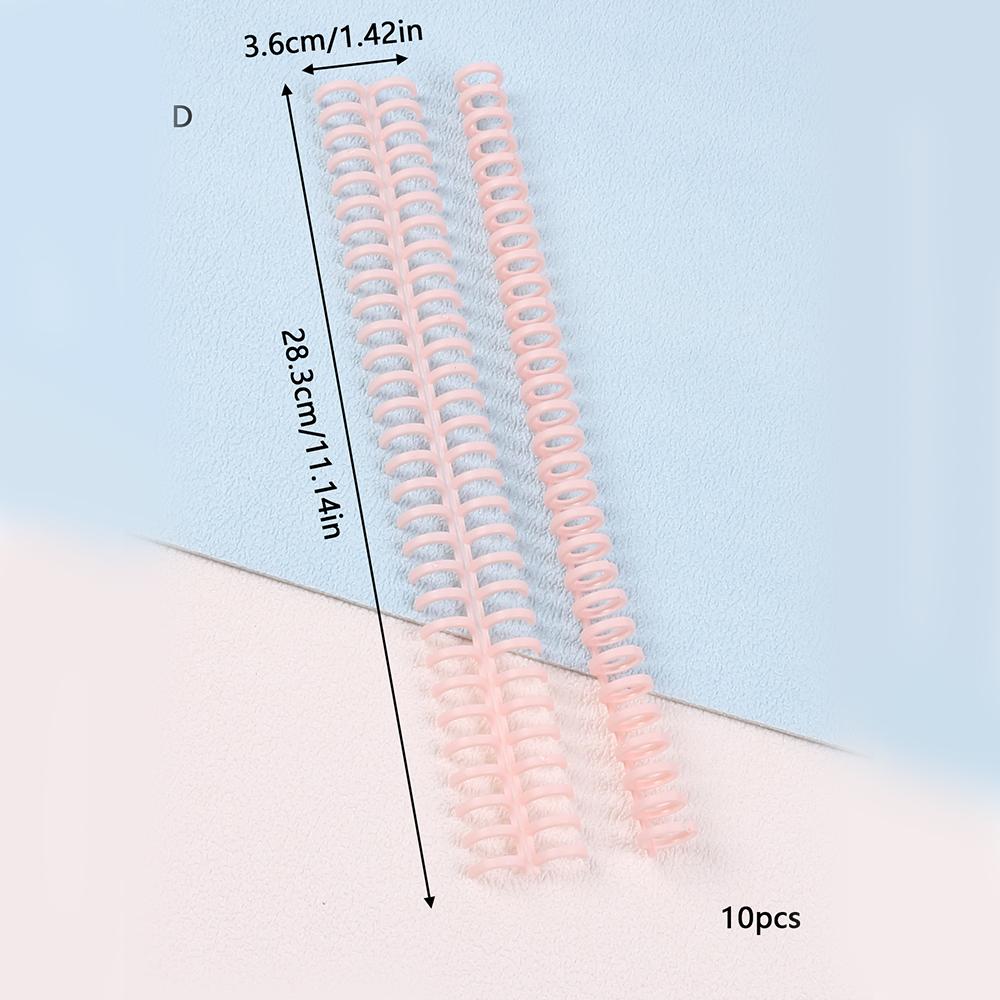 5/10Pcs Loose Leaf Binder Rings Binding Spines 30-Hole Plastic Comb Binding Spines for Teacher Student Business Notebook File