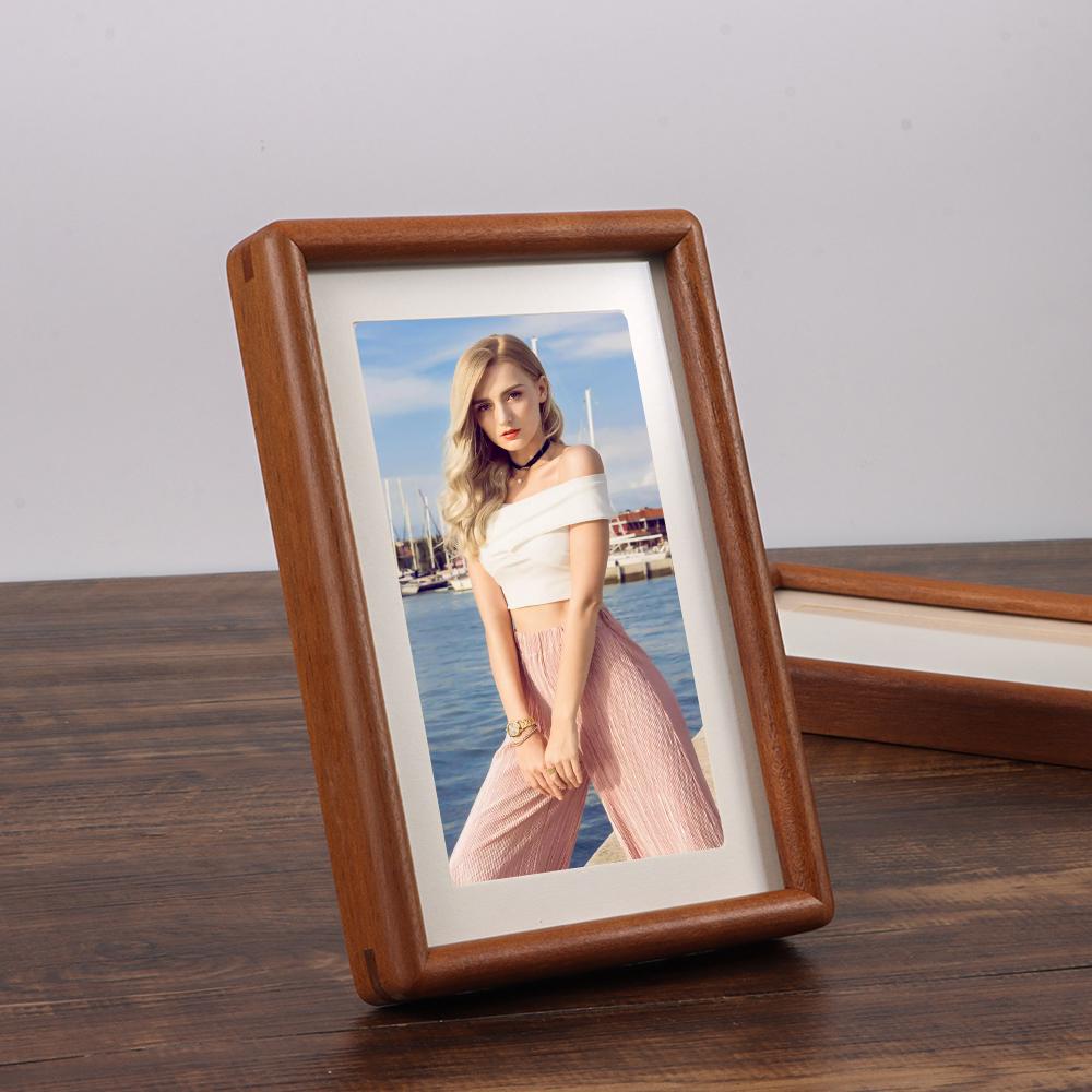 6/7/8 Inch Mortise Tenon Photo Frame Real Wooden Picture Frame New Black Walnut Photo Frame