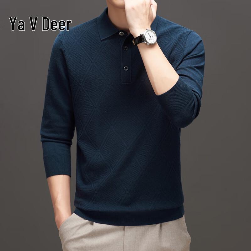 Yalu Men's Casual Autumn Knit Polo Shirt