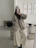 Yuyan knitted lapel medium and long down jacket women's new thick warm duck down bread jacket