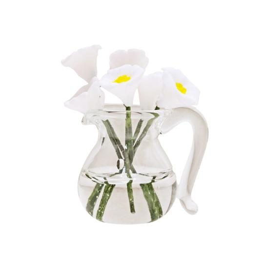 Creative Mini Glass Vase Transparent Plant Hydroponic Flower Durable Realistic Miniature Flower