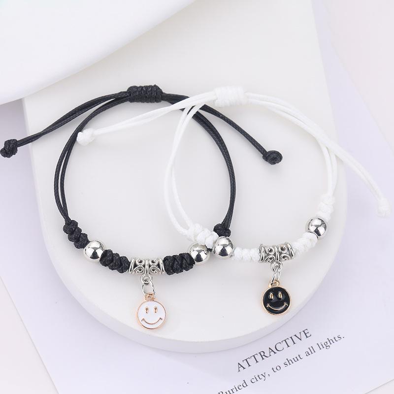 Bracciale intrecciato fatto a mano, braccialetto portafortuna, braccialetto intrecciato minimalista, braccialetto regalo colorato con apertura regolabile