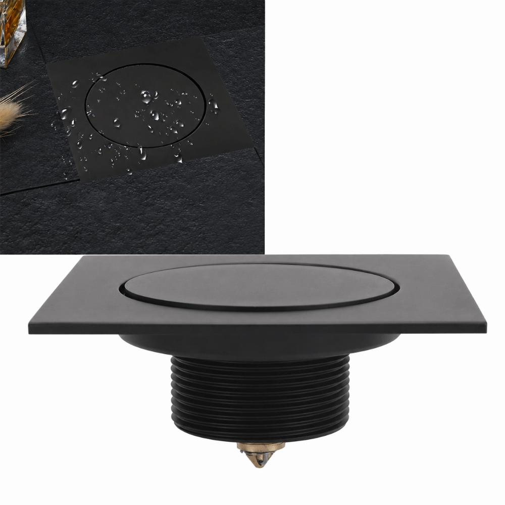 Brass Floor Drain Strainer Push Down Mechanism Floor Drain Easy Install Drain Strainer Kitchen